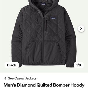 Patagonia Men's Black Diamond Quilted Bomber Hoody